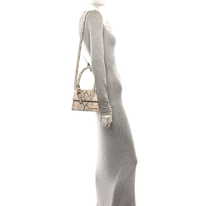 Jacquemus Snakeskin Le Chiquito Boucle Moyen Beige