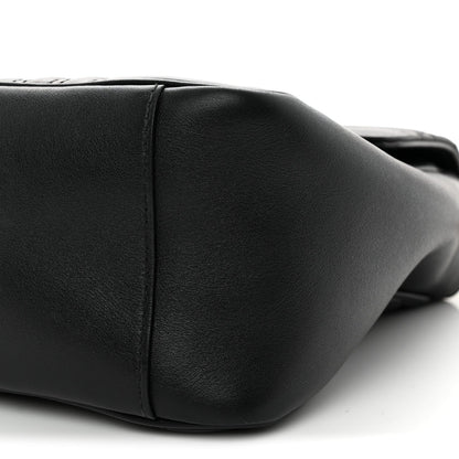 Gucci Calfskin Matelasse Small GG Marmont Top Handle Bag Black