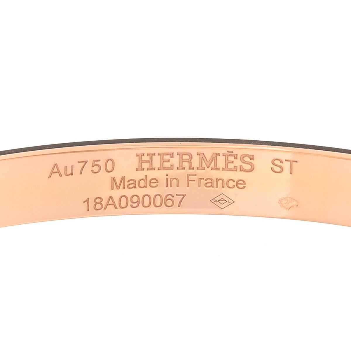 Hermes 18K Rose Gold Diamond PM Kelly Bracelet ST