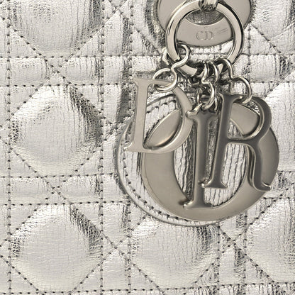 Christian Dior Metallic Calfskin Small My Lady Dior Silver