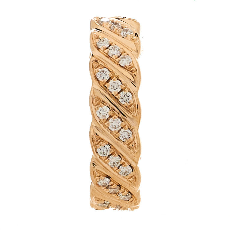 Anita Ko 18K Rose Gold Diamond Thin Braid Ear Cuff