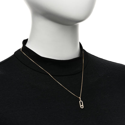 Messika 18K Yellow Gold Diamond LM Move Uno Pave Pendant Necklace