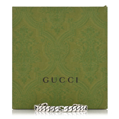 Gucci Sterling Silver Interlocking G Cuff Bracelet 16