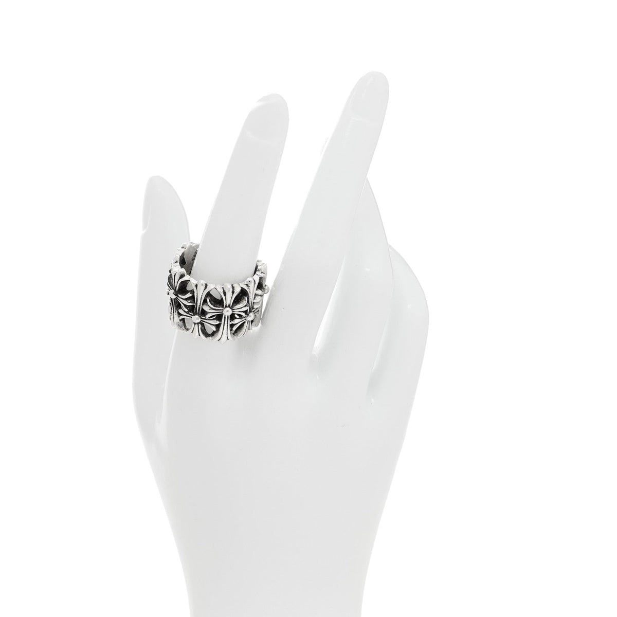 Chrome HeartsSterling Silver Cemetery Cross Ring 59 8.75