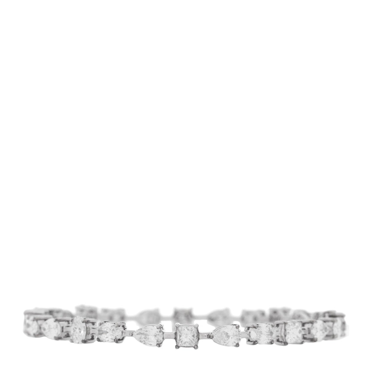 Parker & West by FASHIONPHILE18K White Gold Diamond 5.50ctw Emerald Marquis Oval Pear Princess Cut Bracelet