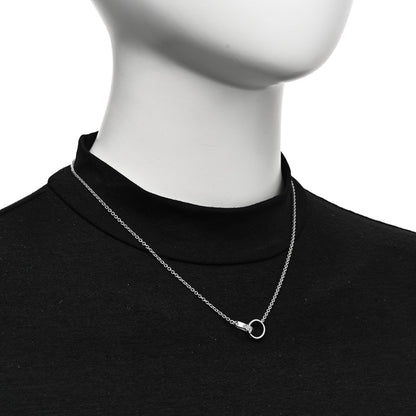 Cartier 18K White Gold Interlocking LOVE Necklace