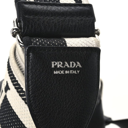 Prada Vitello Daino Soft Flap Crossbody Black