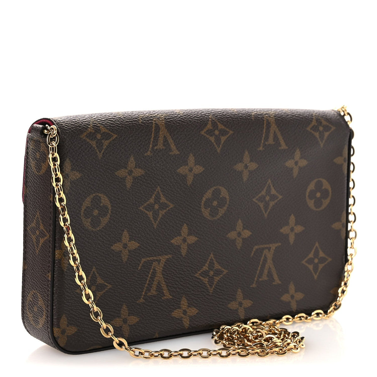 Louis Vuitton Monogram Pochette Felicie Chain Wallet Fuchsia 1927270