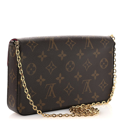Louis Vuitton Monogram Pochette Felicie Chain Wallet Fuchsia 1927270