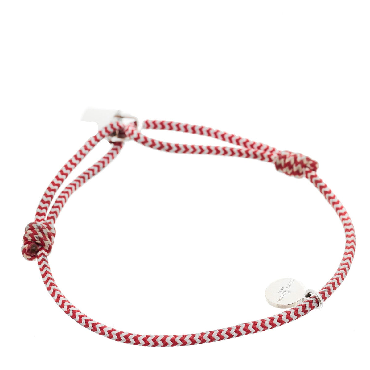 Louis Vuitton Sterling Silver Lockit Bracelet Red White