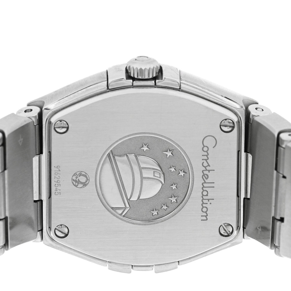Omega Stainless Steel Diamond 24mm Constellation Watch Black 123.15.24.60.01.001