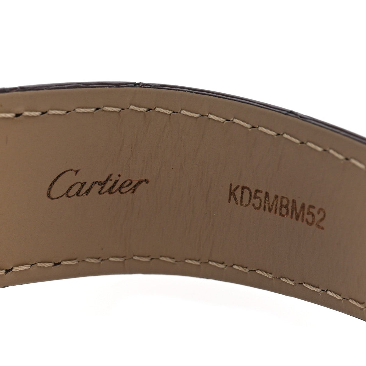 Cartier 18K Pink Gold Alligator 40mm Ronde Louis Automatic Watch Brown