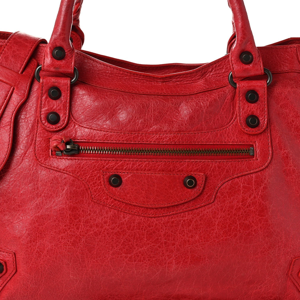 Balenciaga Agneau Classic Hardware City Rouge Cardinal