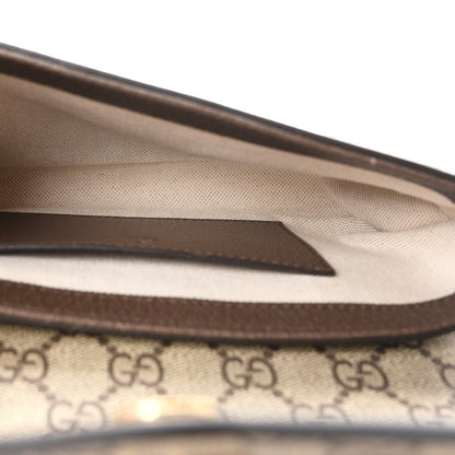 Gucci GG Supreme Calfskin Mini Ophidia Envelope Bag Beige Ebony 1981843