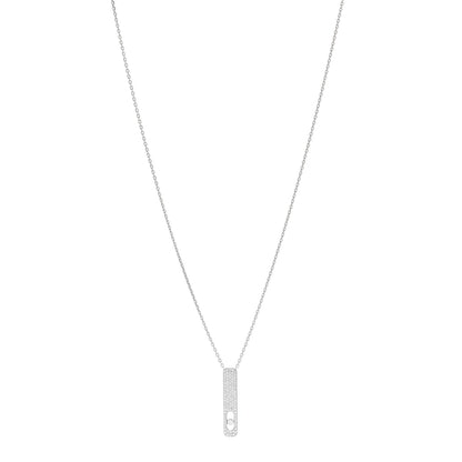Messika 18K White Gold Diamond My First Pavé Pendant Necklace