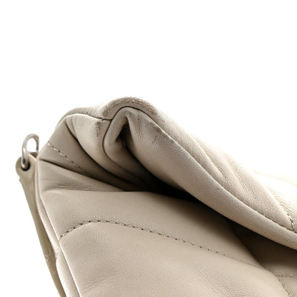 Saint Laurent Lambskin Toy Loulou Puffer Satchel Crema Soft