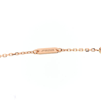 Van Cleef & Arpels 18K Rose Gold Carnelian Sweet Alhambra Heart Pendant Necklace