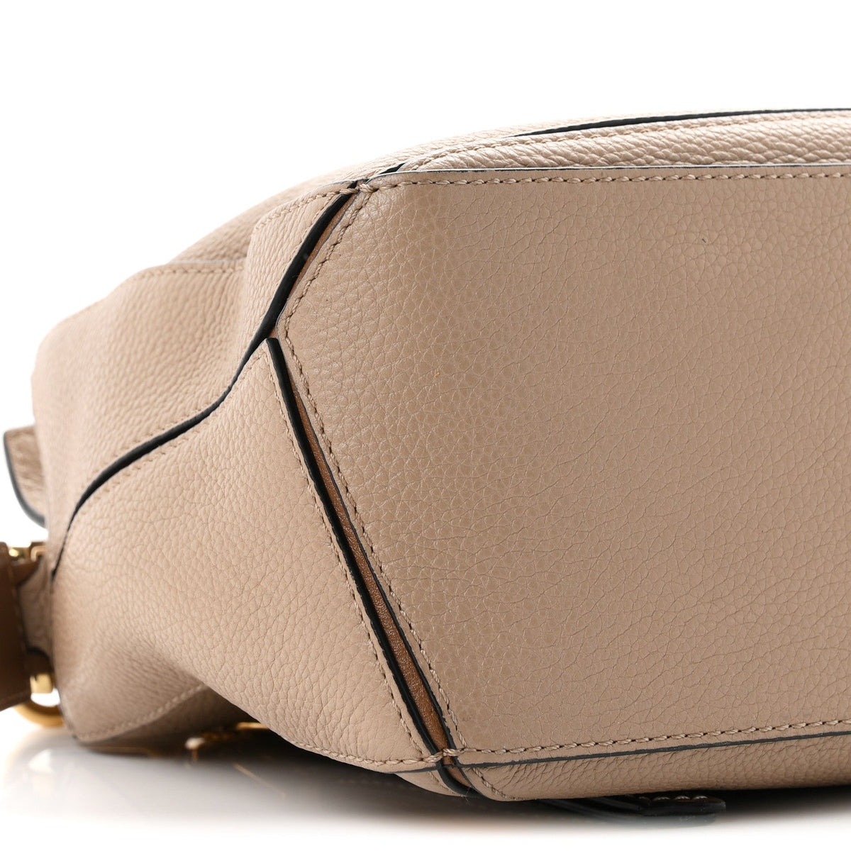 Loewe Grained Calfskin Small Puzzle Bag Sand Mink