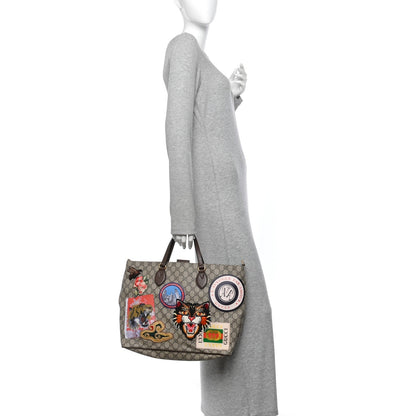 Gucci Soft GG Supreme Courrier Medium Crossbody Tote Beige New Acero 1981461