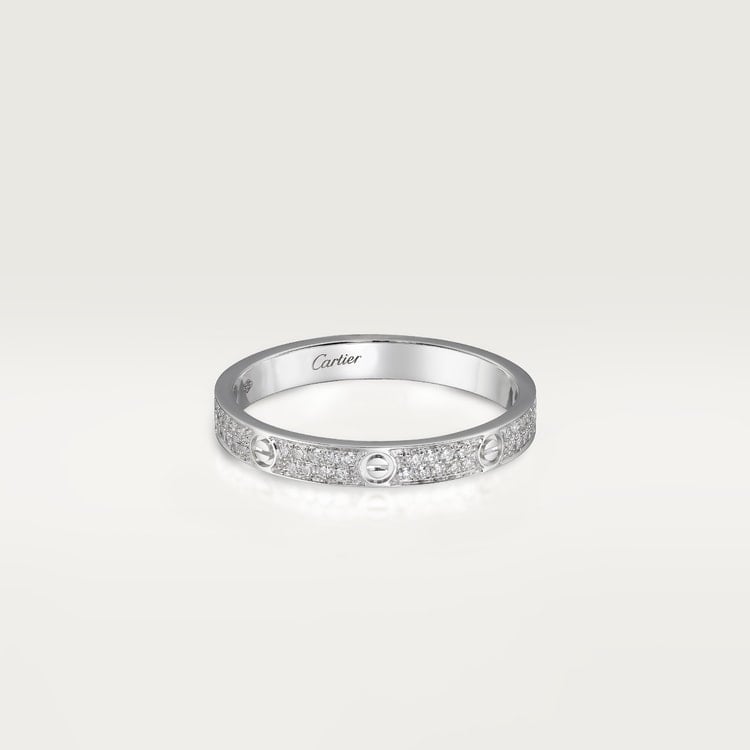 18K Gold Diamond Cartier Love Small Ring