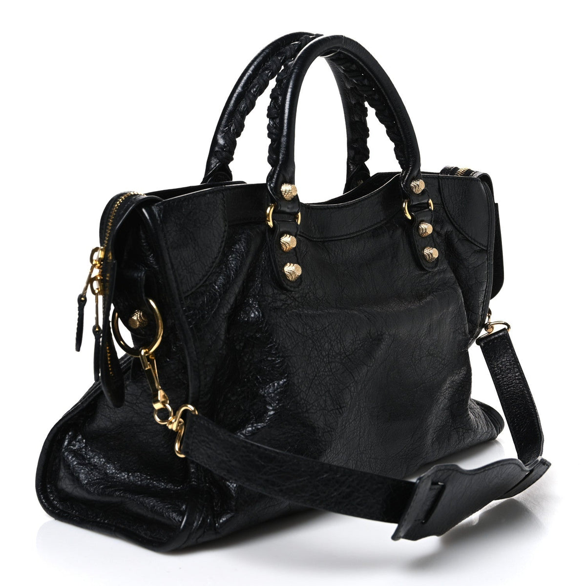 Balenciaga Agneau Giant 12 Gold City Black