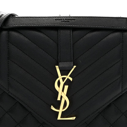Saint Laurent Calfskin Medium Monogram Satchel Black 1983737