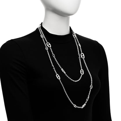 Hermes Sterling Silver Farandole Necklace 160