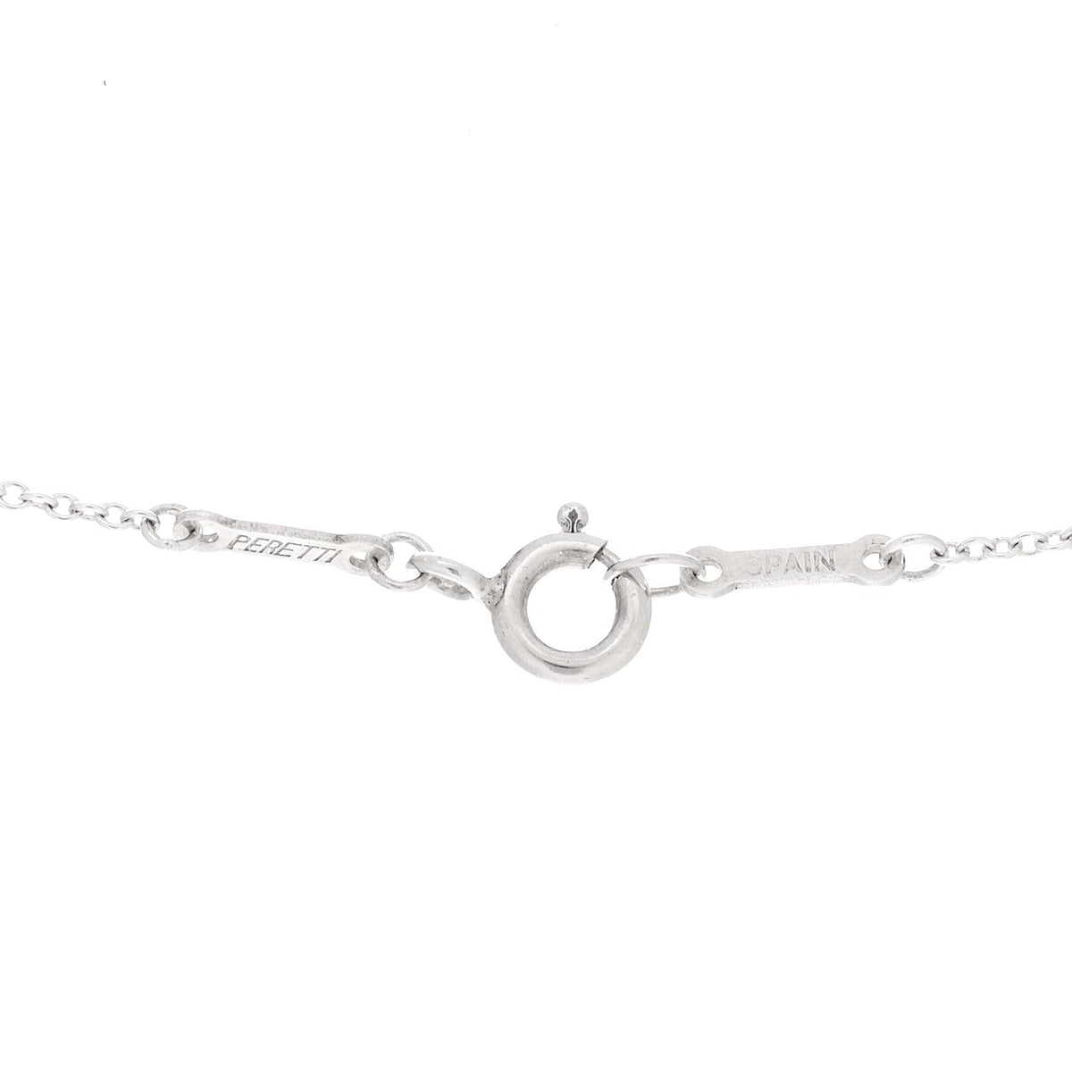 Tiffany Sterling Silver Elsa Peretti Open Tear Drop Pendant Necklace