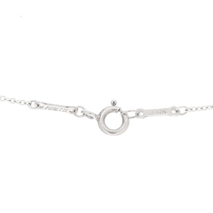 Tiffany Sterling Silver Elsa Peretti Open Tear Drop Pendant Necklace
