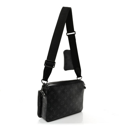 Louis Vuitton Monogram Eclipse Reverse Trio Messenger Bag Black