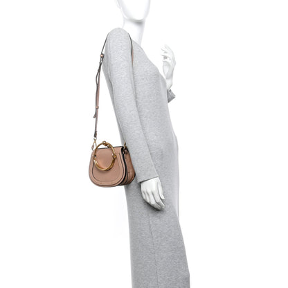 Chloe Calfskin Suede Small Nile Bracelet Bag Biscotti Beige