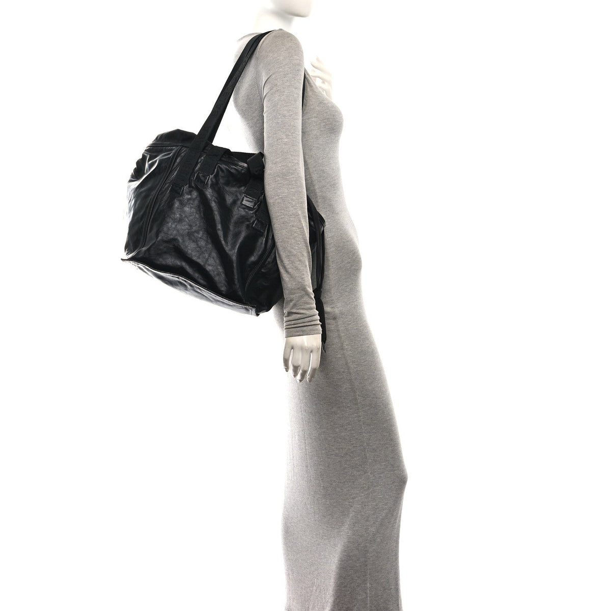 Balenciaga Calfskin Medium Cargo Tote Black