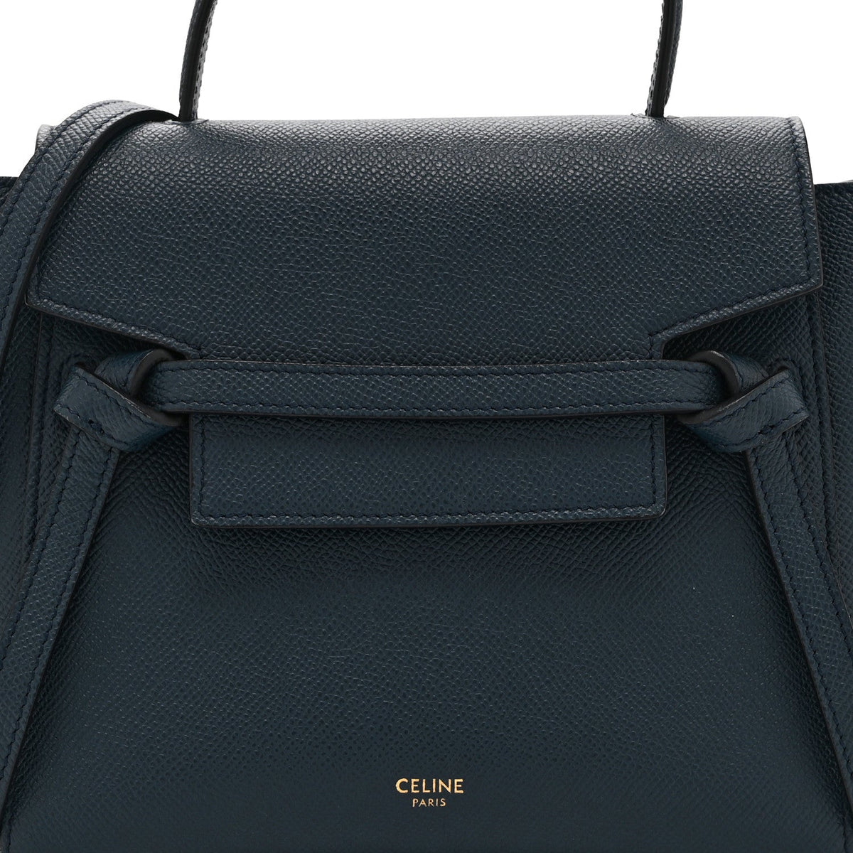 Celine Baby Grained Calfskin Nano Belt Bag Abyss Blue