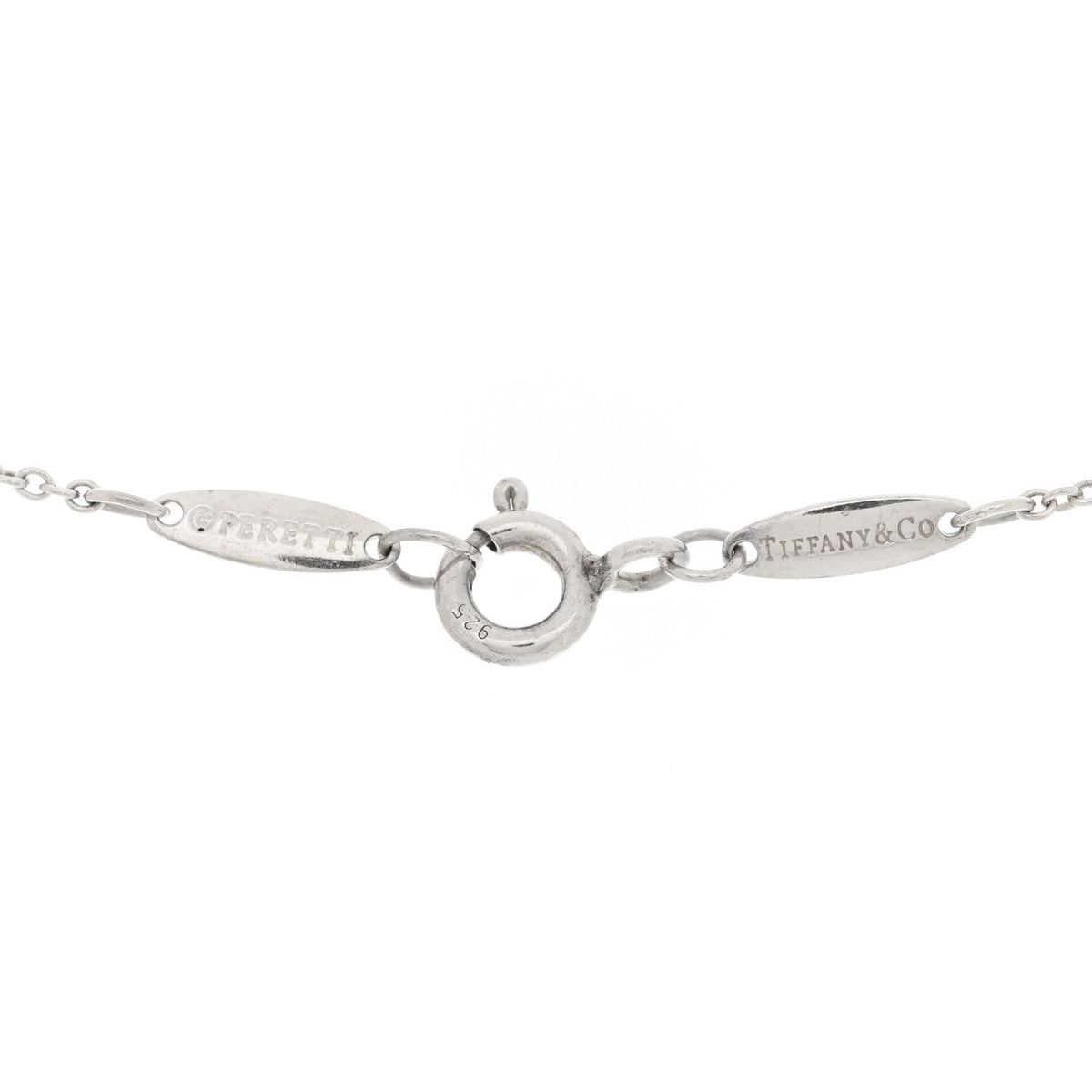 Tiffany Sterling Silver Elsa Peretti Diamonds by the Yard Pendant Necklace