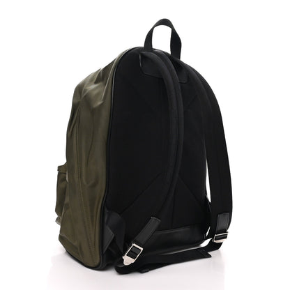 Burberry Canvas Vintage Check Stripe Jett Backpack Dark Olive Green