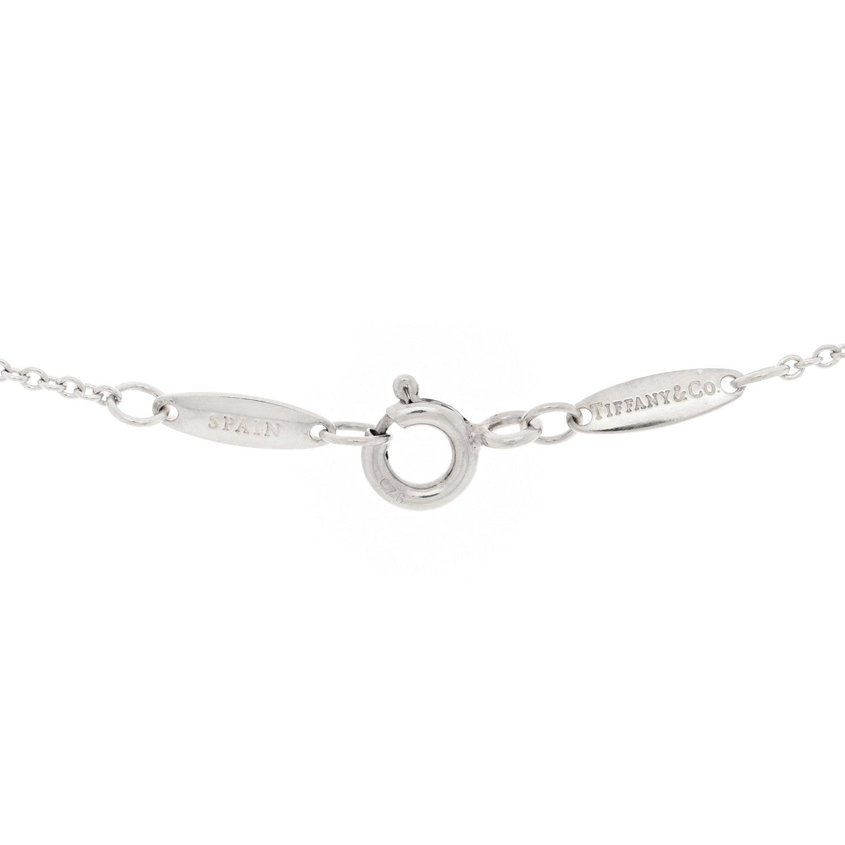 Tiffany Sterling Silver Diamond 0.10ct Elsa Peretti Diamonds by the Yard Pendant Necklace