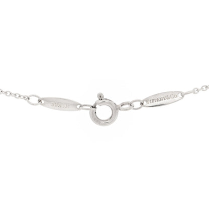 Tiffany Sterling Silver Diamond 0.10ct Elsa Peretti Diamonds by the Yard Pendant Necklace