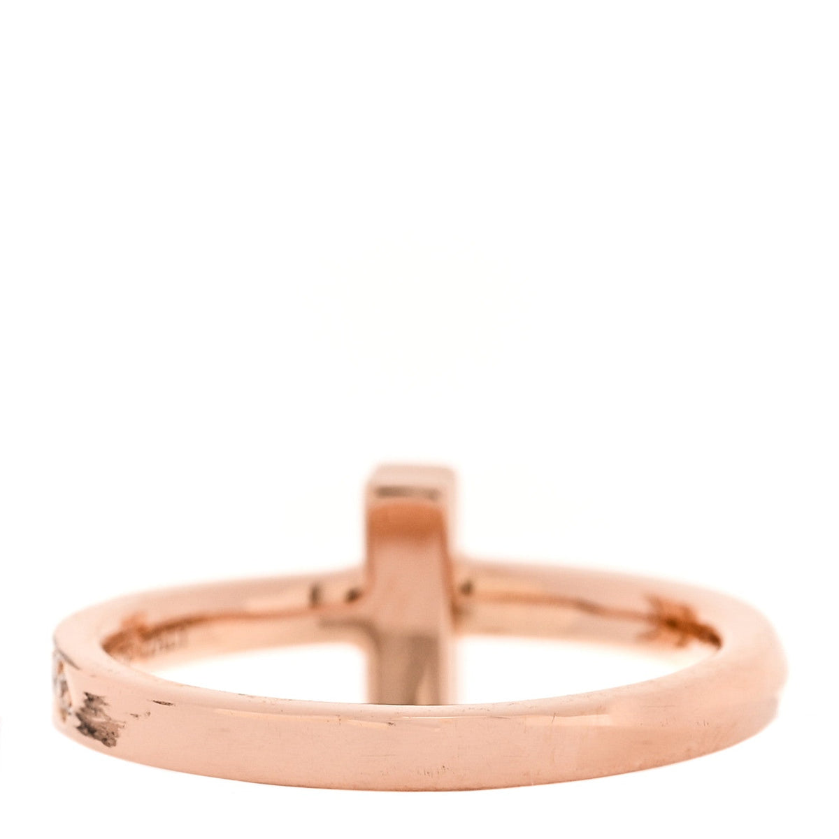 Tiffany 18K Rose Gold Diamond 2.5mm T T1 Ring 50 5.5