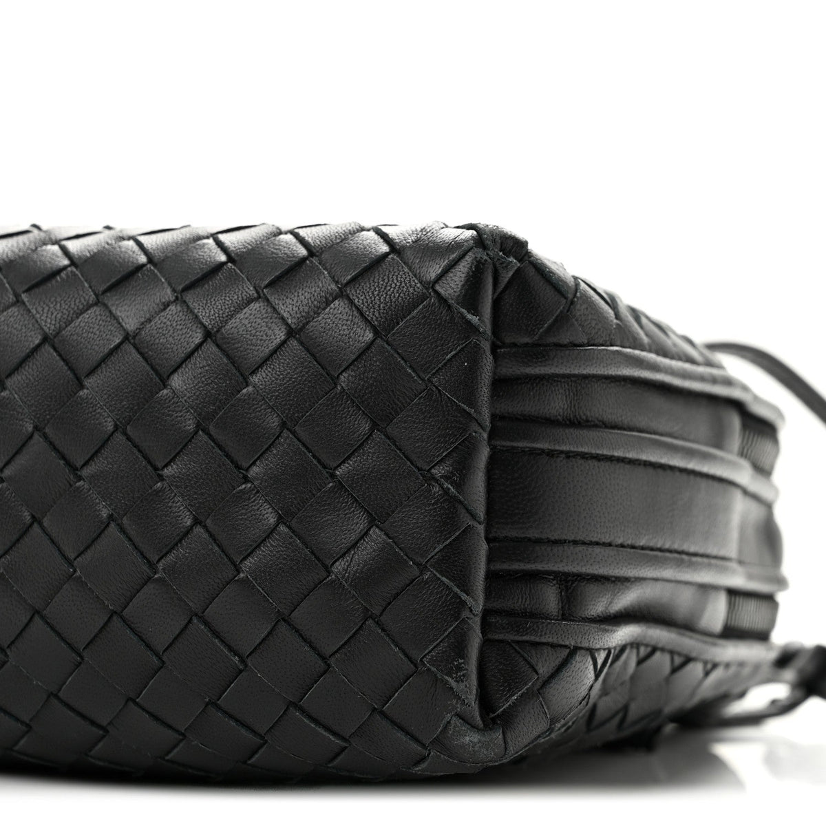 Bottega Veneta Nappa Intrecciato Nodini Crossbody Bag Black