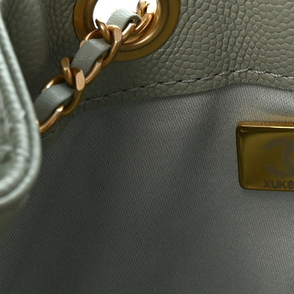 Chanel Caviar Quilted Mini 25 Handbag Light Green