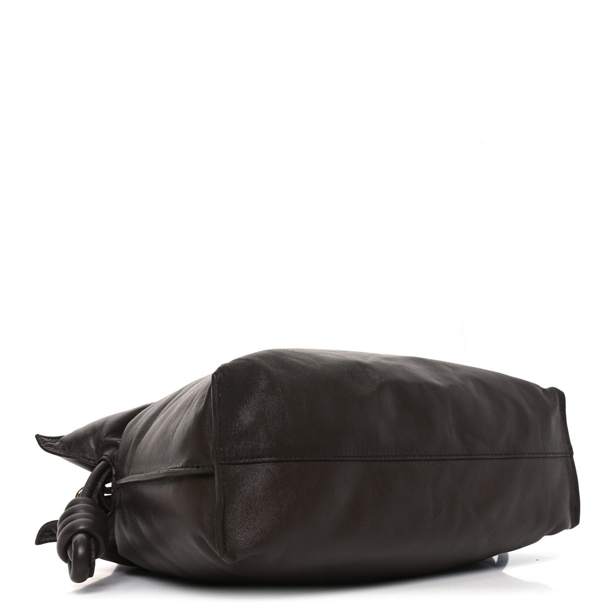 Loewe Calfskin Flamenco Puffer Knot Bag Dark Brown