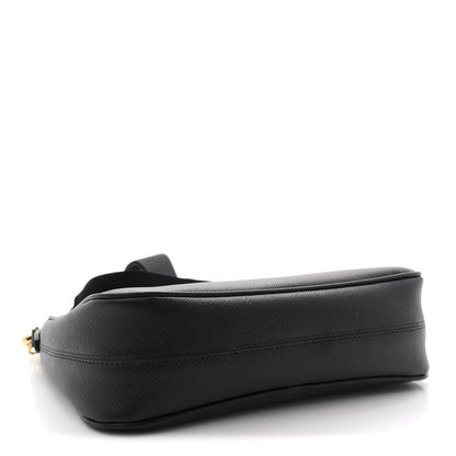 Prada Saffiano Lux Re-Edition 2005 Shoulder Bag Black