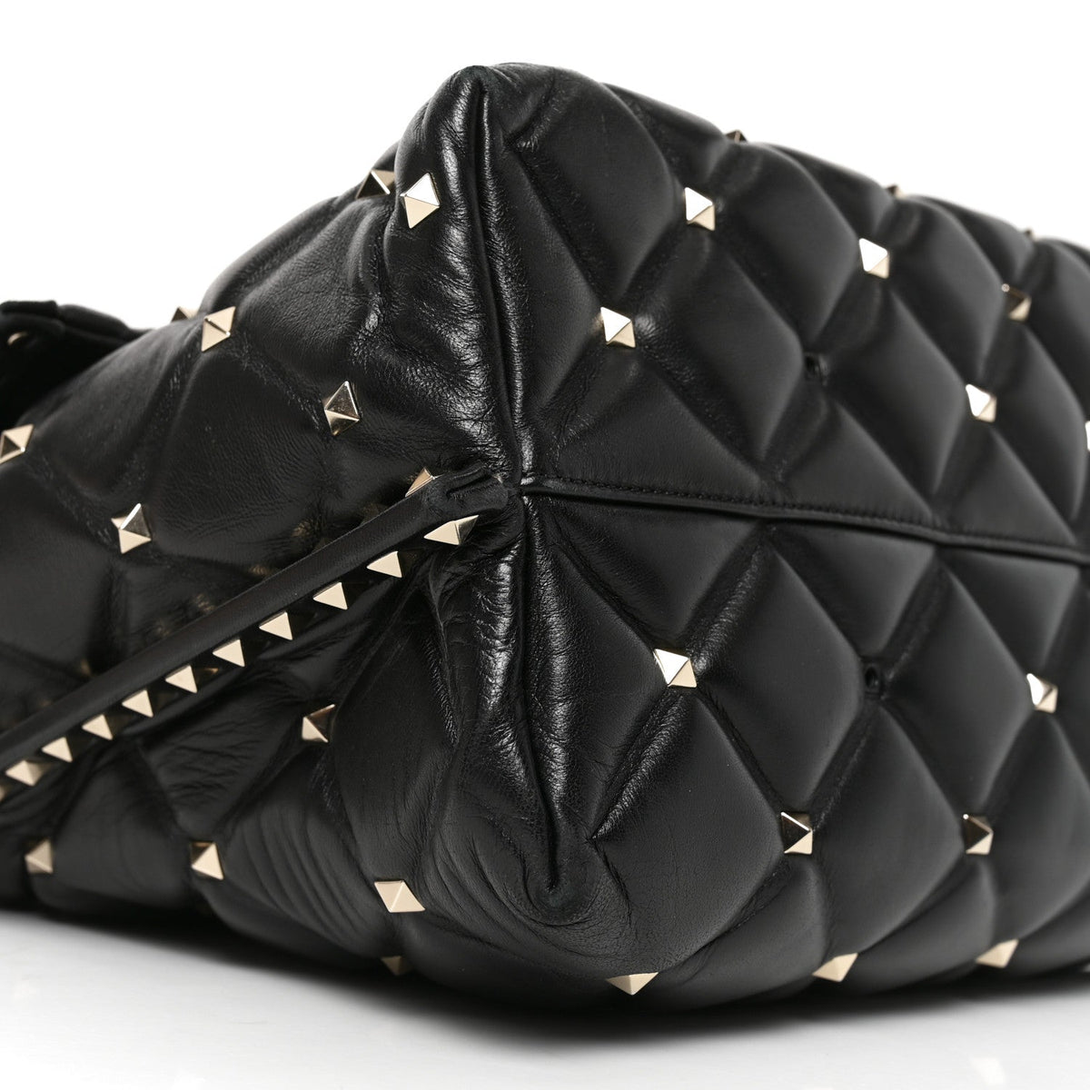 Valentino Garavani Nappa Large Candystud Top Handle Bag Black