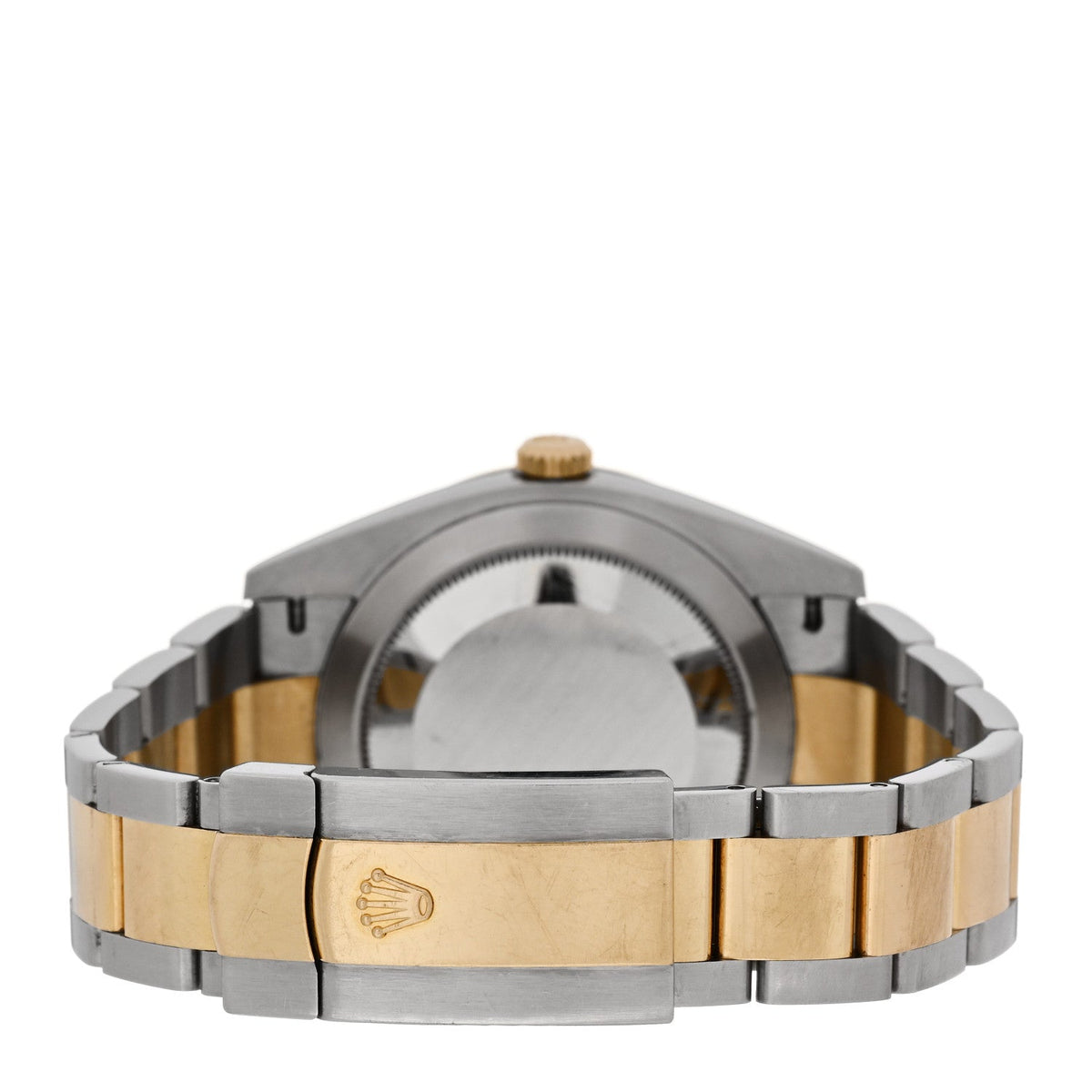 Rolex Stainless Steel 18K Yellow Gold 41mm Oyster Perpetual Datejust Watch Black 126333