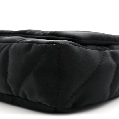 Saint Laurent Satin Patchwork Monogram Medium Jamie Bag Black