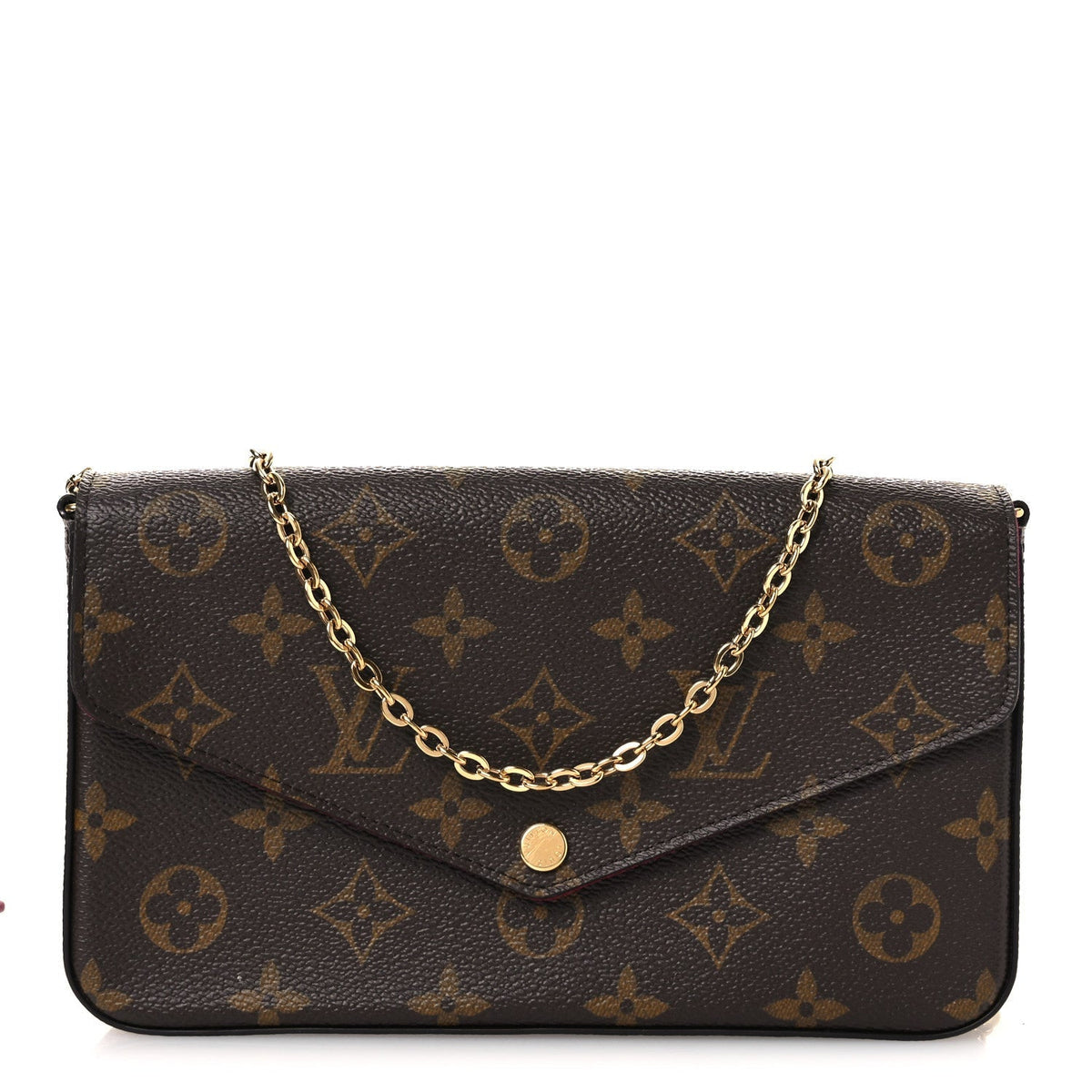 Louis Vuitton Monogram Pochette Felicie Chain Wallet Fuchsia 1927270
