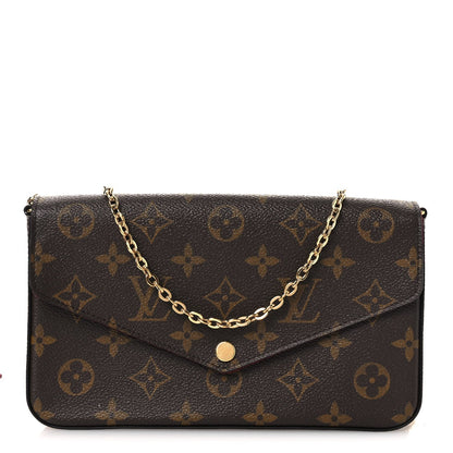 Louis Vuitton Monogram Pochette Felicie Chain Wallet Fuchsia 1927270