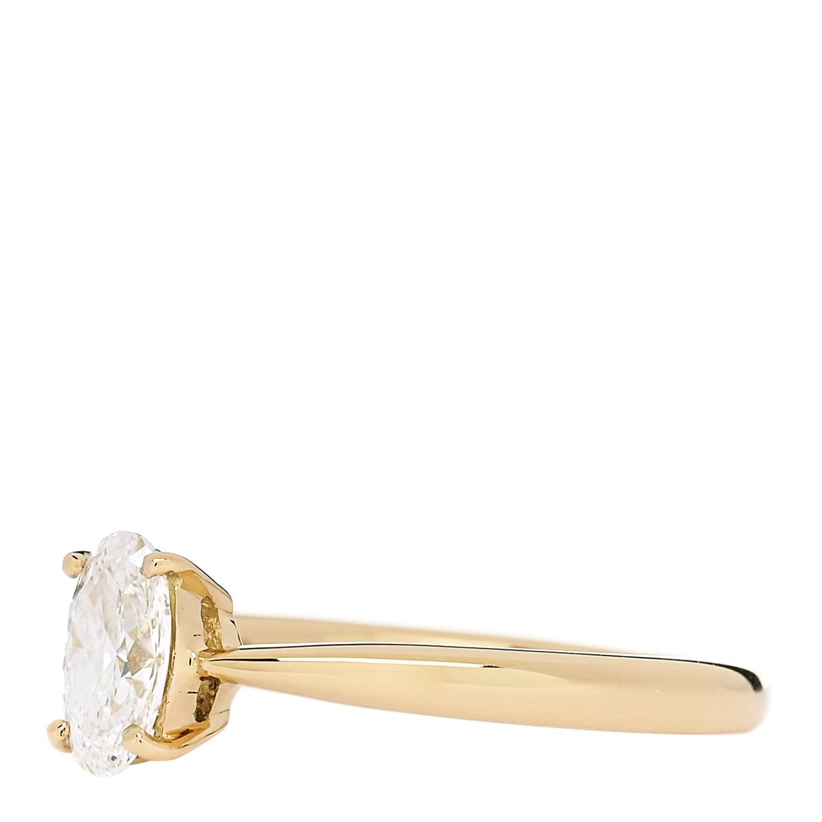 Parker & West 18K Yellow Gold Diamond .51ct Oval Cut Solitaire Ring 52 6