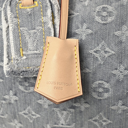 Louis Vuitton Monogram Denim Speedy Soft 30 Washed Gray