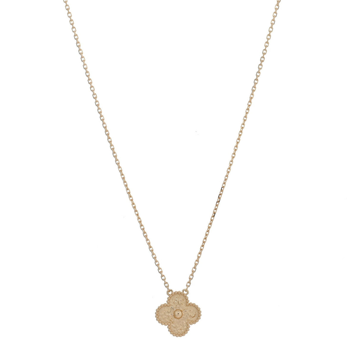 Van Cleef & Arpels 18K Yellow Gold Vintage Alhambra Pendant Necklace